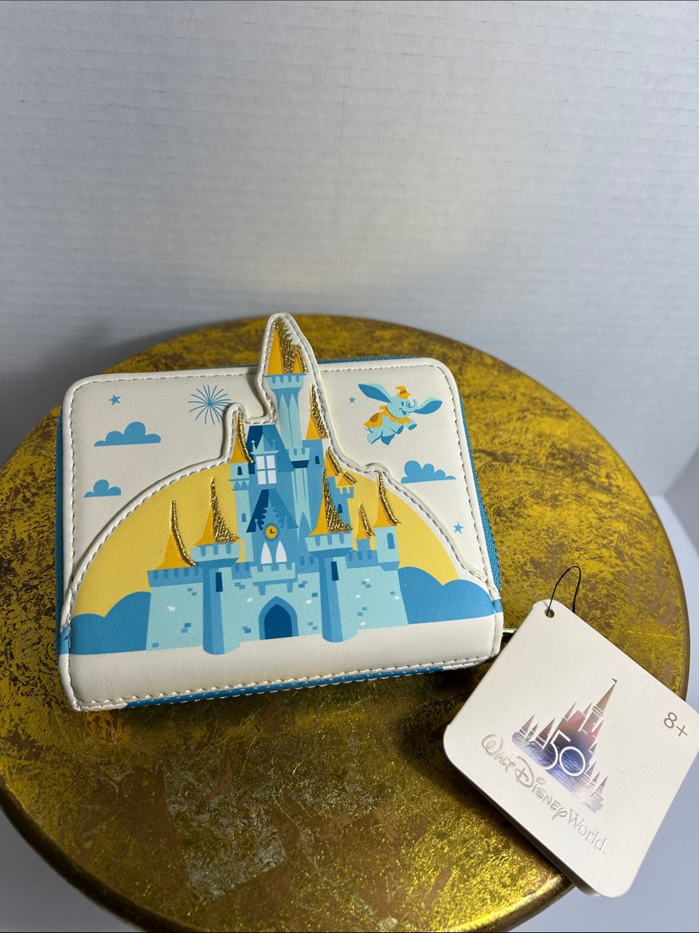 Disney Cream, Blue & Yellow Castle Zip Wallet